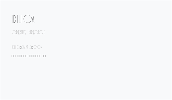 Idilica Business Card