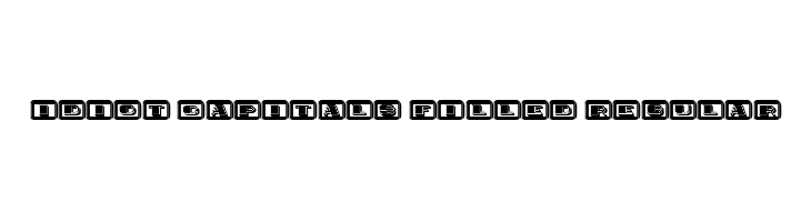 Idiot Capitals Filled Regular  Frei Schriftart Herunterladen