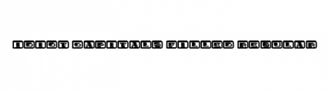Idiot Capitals Filled Regular  Frei Schriftart Herunterladen