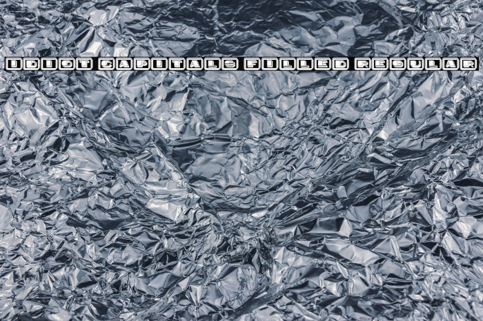 Idiot Capitals Filled Regular Example 3