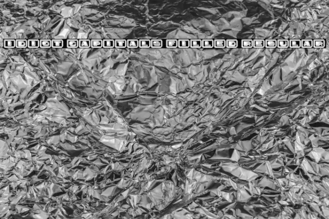 Idiot Capitals Filled Regular Font examples