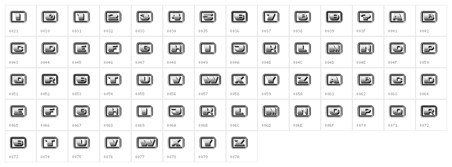 Idiot Capitals Gradient Regular Character Map
