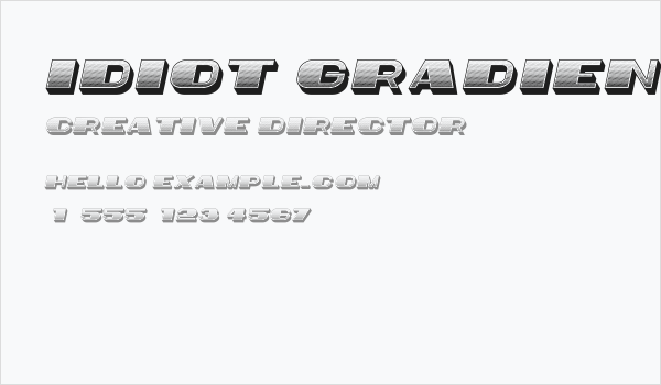 Idiot Gradient Italic Business Card