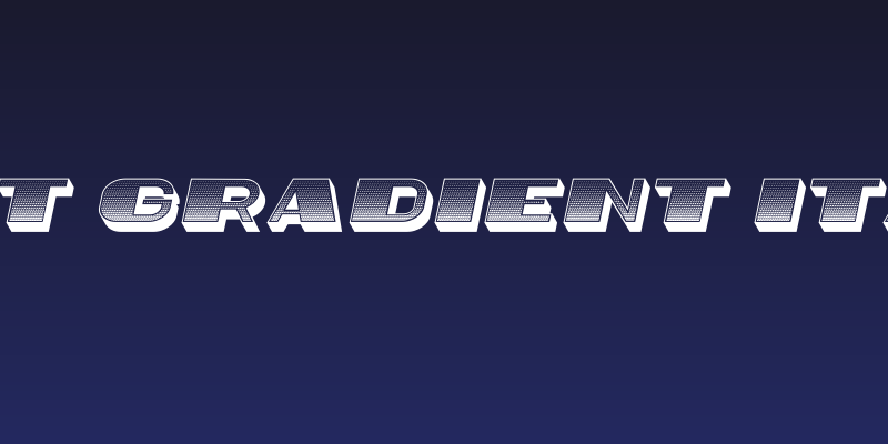 Idiot Gradient Italic Social Header