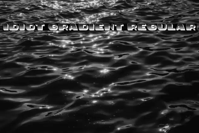 Idiot Gradient Regular Font examples