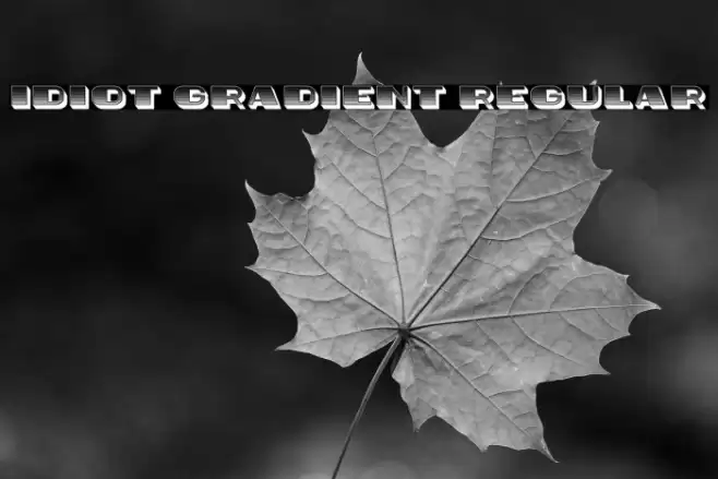 Idiot Gradient Regular Font examples
