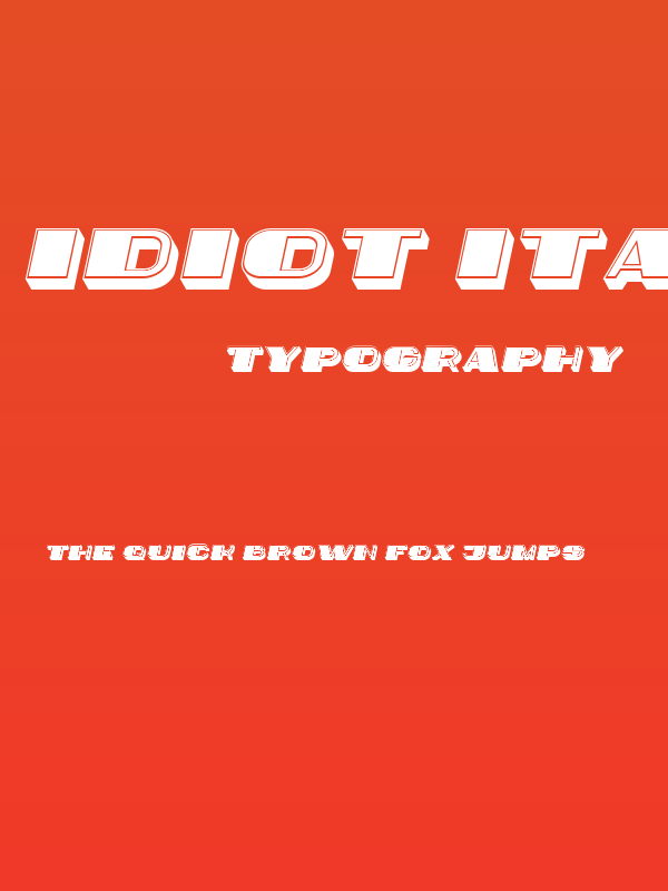 Idiot Italic Poster