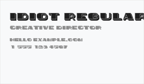 Idiot Regular Business Card