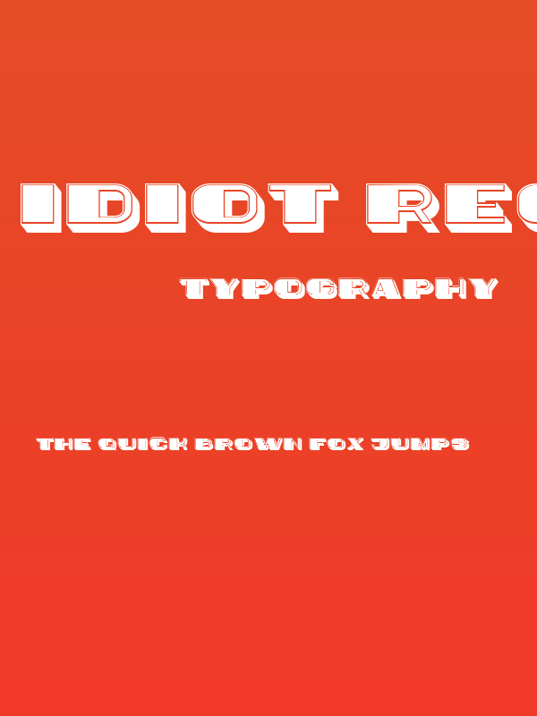 Idiot Regular Poster