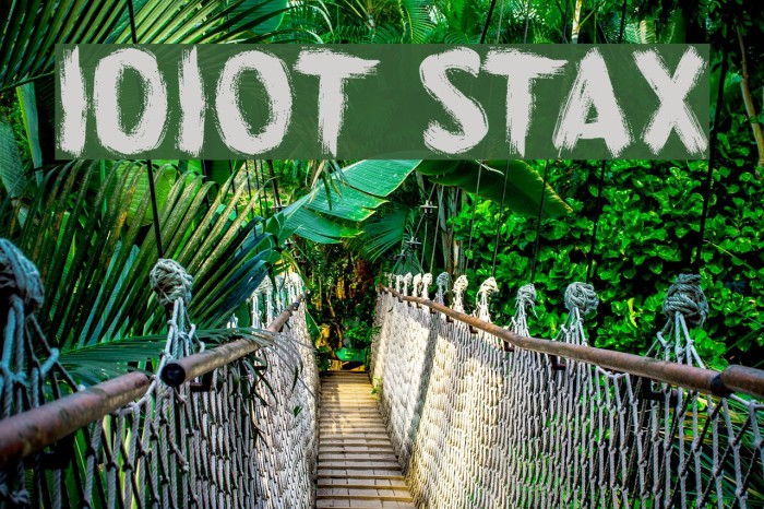 Idiot Stax Font examples