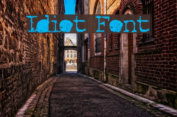Idiot Font examples