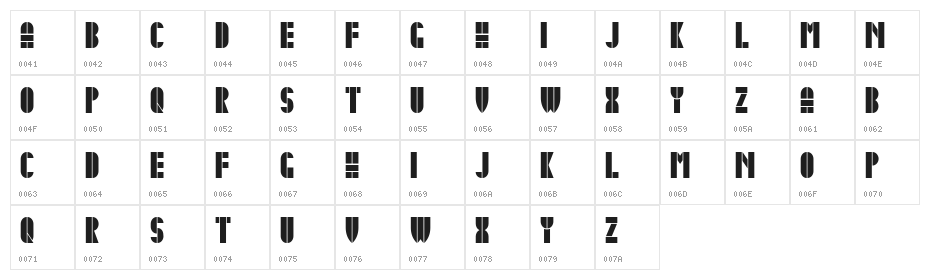 Idiotism Basic Regular Character Map