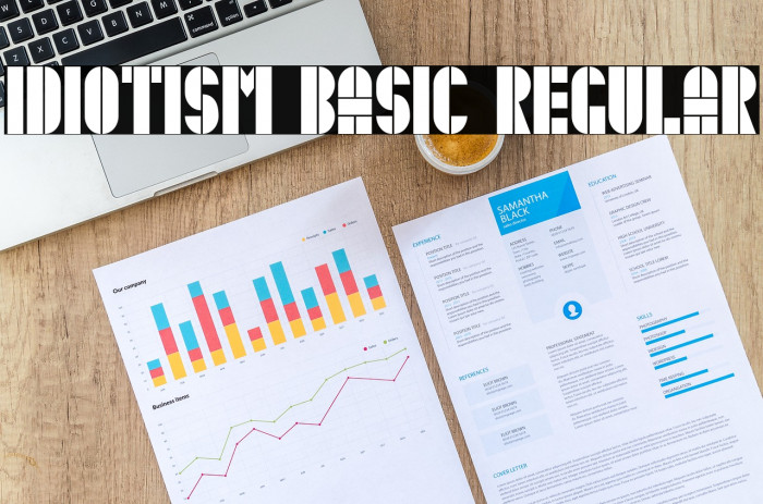 Idiotism Basic Regular Font examples