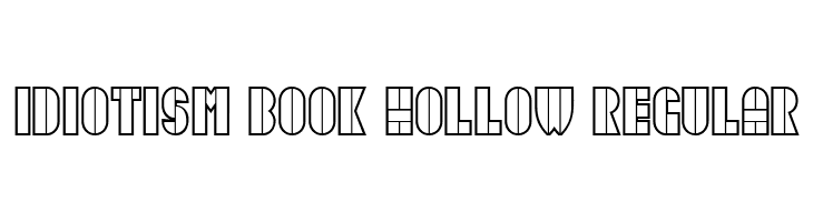 Idiotism Book Hollow Regular  baixar fontes gratis