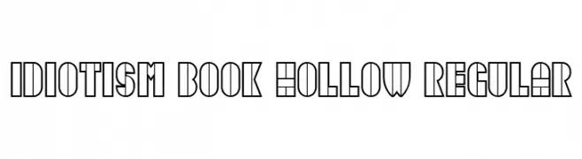 Idiotism Book Hollow Regular  Frei Schriftart Herunterladen