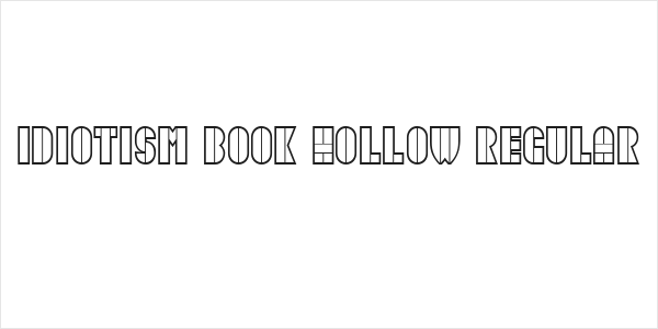 Idiotism Book Hollow Regular Logo