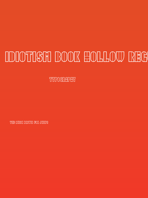 Idiotism Book Hollow Regular Poster