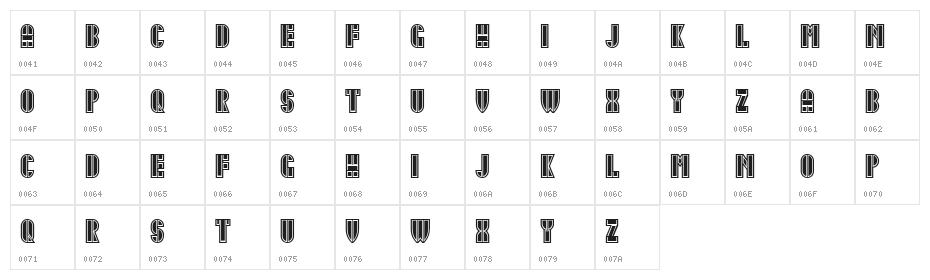 Idiotism Book Regular Character Map