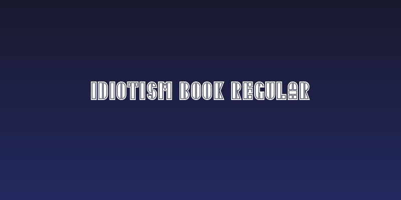 Idiotism Book Regular Social Header