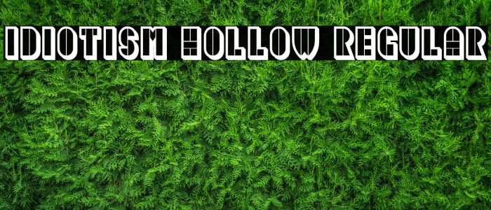 Idiotism Hollow Regular Font examples