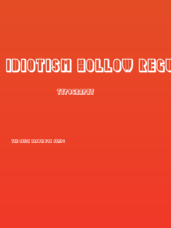 Idiotism Hollow Regular Poster