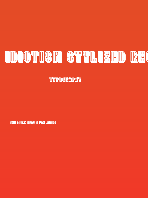 Idiotism Stylized Regular Poster