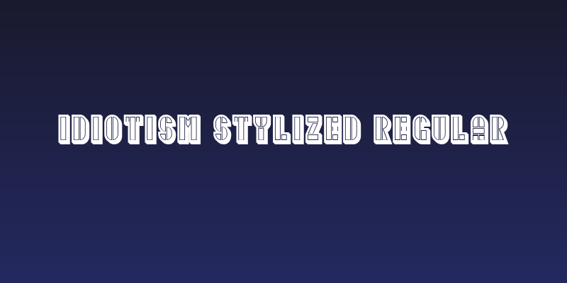 Idiotism Stylized Regular Social Header