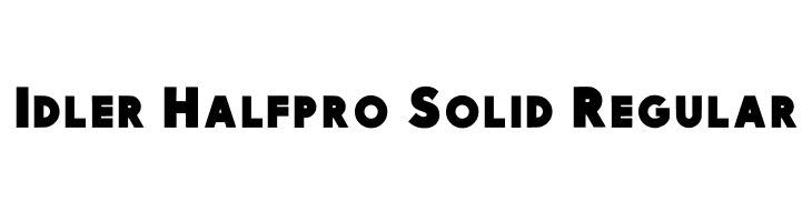 Idler Halfpro Solid Regular  フリーフォントのダウンロード