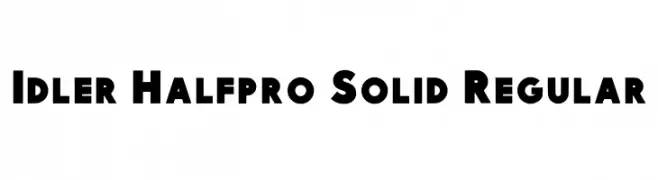 Idler Halfpro Solid Regular  Fuentes Gratis Descargar