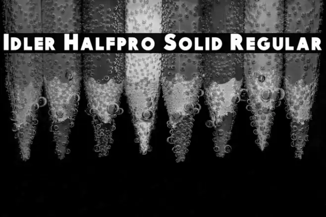 Idler Halfpro Solid Regular Schriftart examples