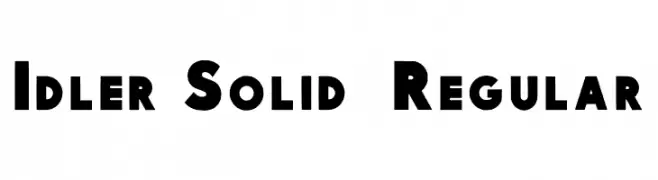 Idler Solid 15 Regular  Frei Schriftart Herunterladen