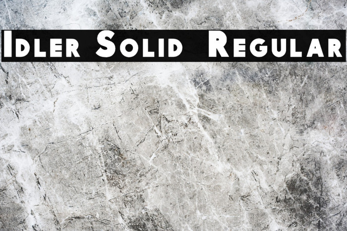 Idler Solid 15 Regular Font examples