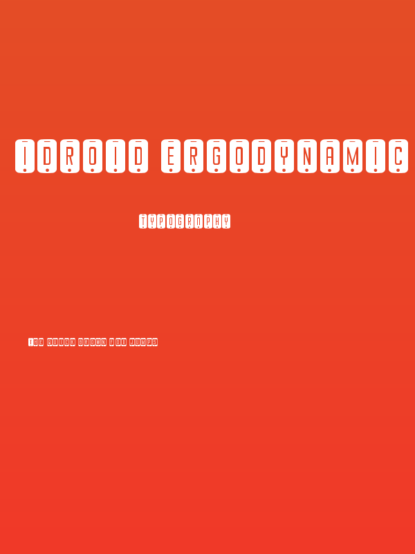 iDroid Ergodynamic Poster