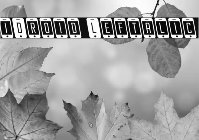 iDroid Leftalic Font examples