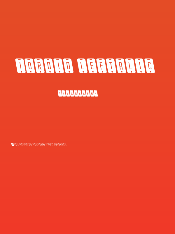 iDroid Leftalic Poster