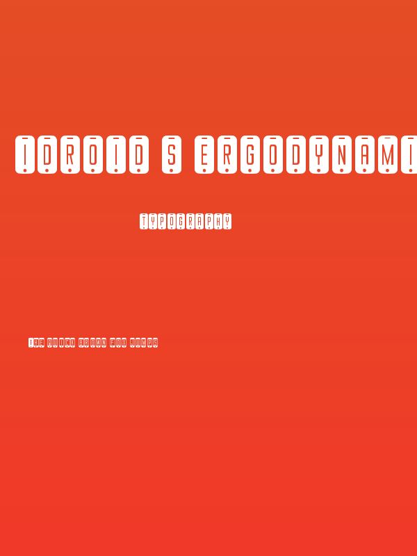 iDroid S Ergodynamic Poster