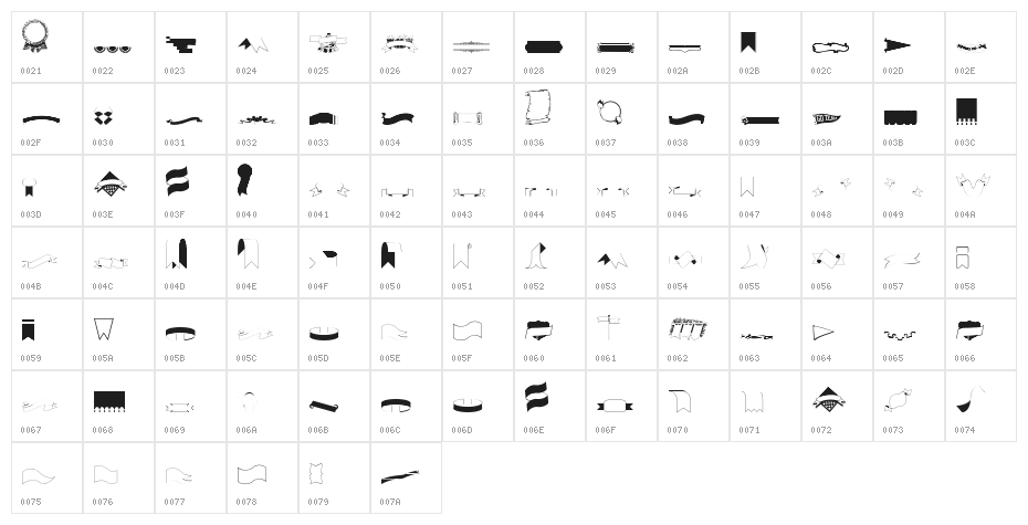 idea-banners Character Map