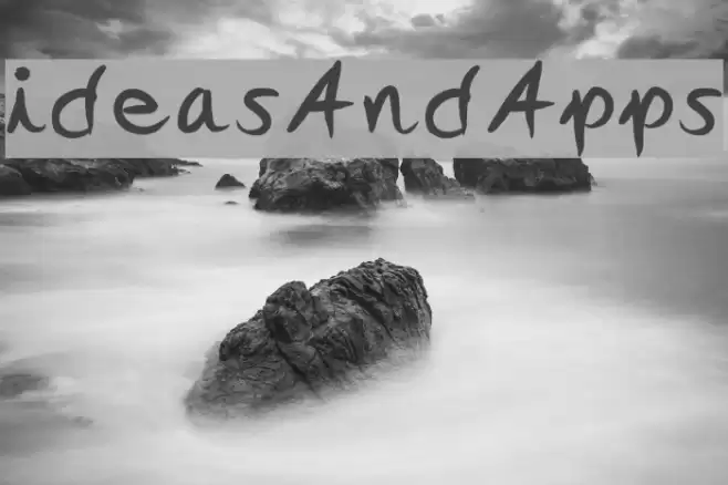 ideasAndApps Font examples