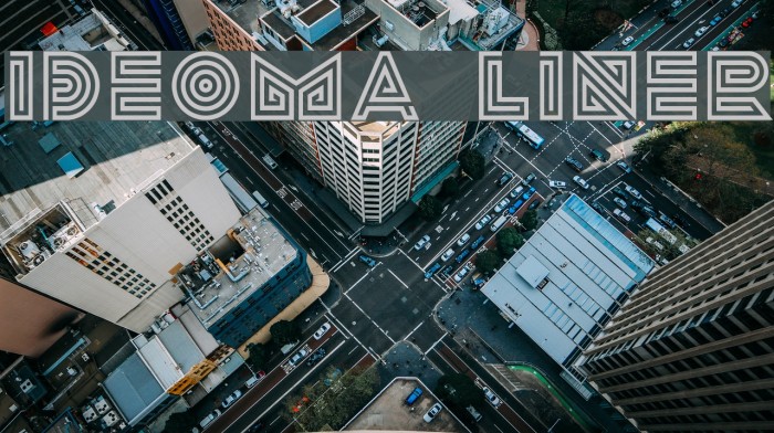 ideoma LINER Font examples