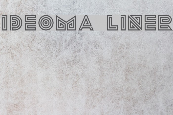 ideoma LINER Font examples