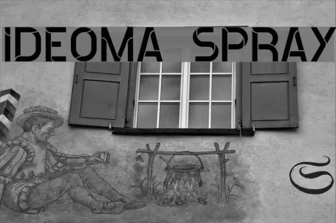ideoma SPRAY Font examples
