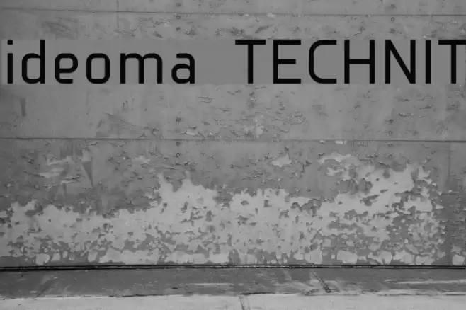 ideoma TECHNIT फ़ॉन्ट examples