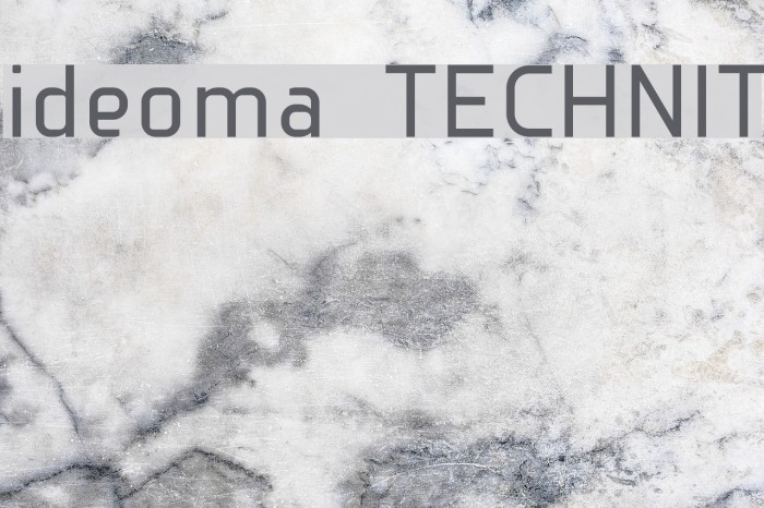 ideoma TECHNIT Font examples