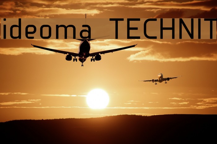 ideoma TECHNIT Font examples
