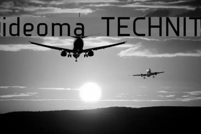 ideoma TECHNIT फ़ॉन्ट examples