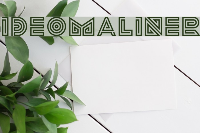ideomaLINER Font examples