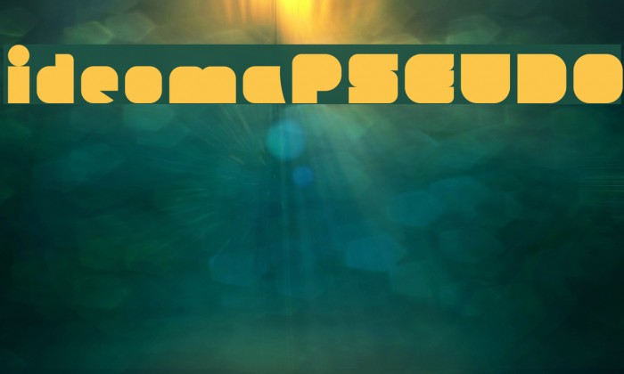 ideomaPSEUDO Font examples