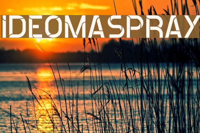 ideomaSPRAY Font examples
