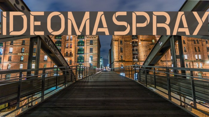 ideomaSPRAY Font examples