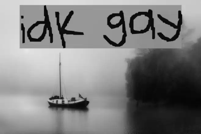 idk gay Font examples